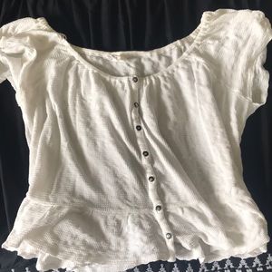 Waffle knitt blouse